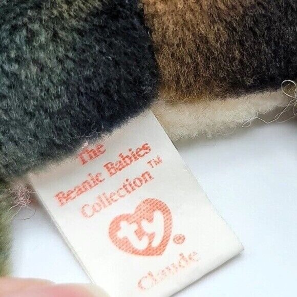 Ty Beanie Babies Claude Crab Plush Brown Green 7.5" Tie Dye Crustacean Vintage - Picture 5 of 7